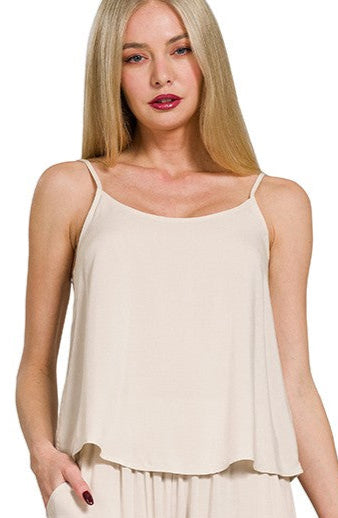 The Jasmine Cami in Sand Beige