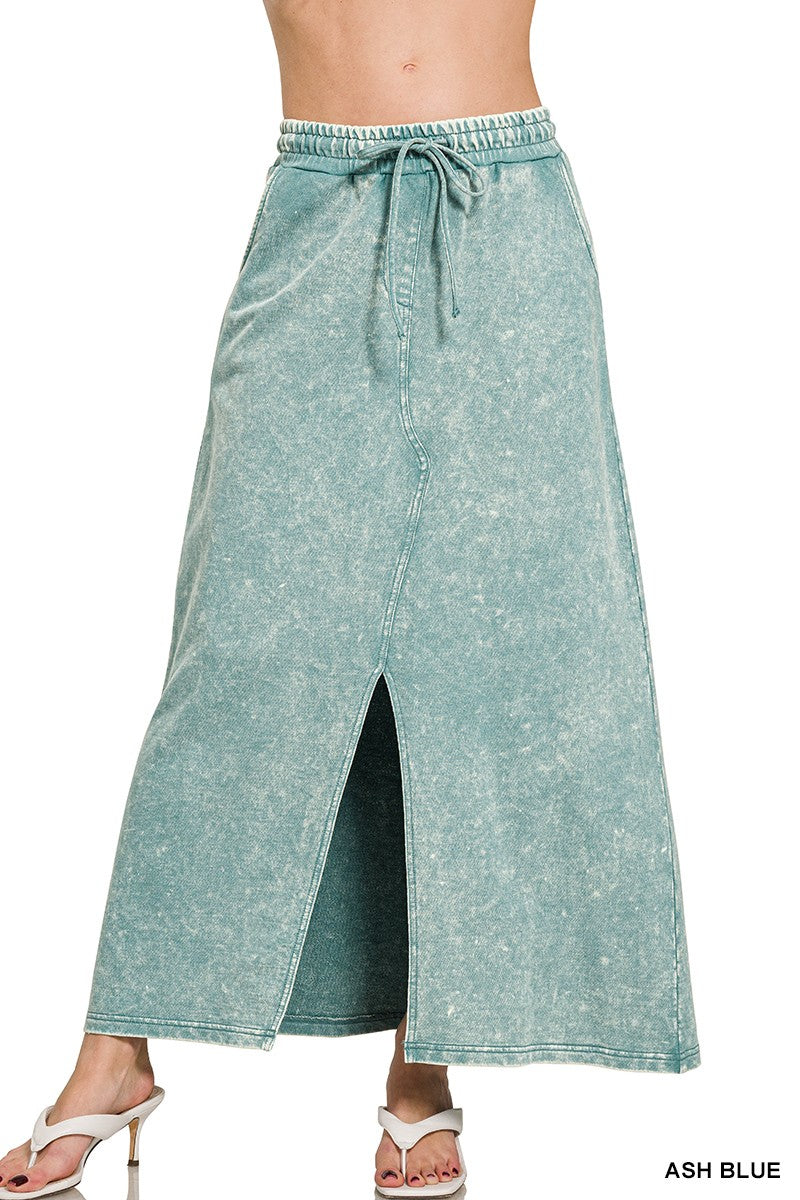 The Maisie Skirt in Ash Blue