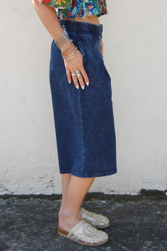 Garlan Culottes in Denim Blue