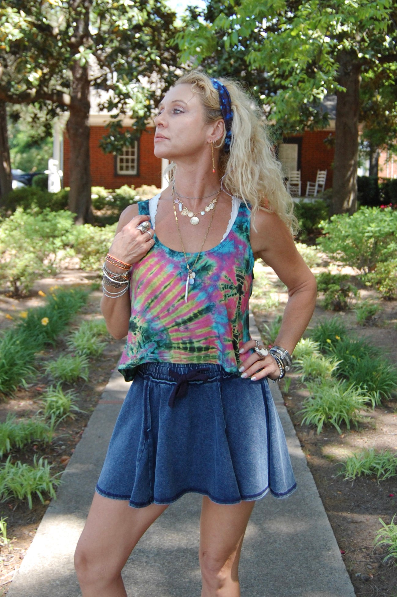 The Miley Mini Skirt in Demin Blue