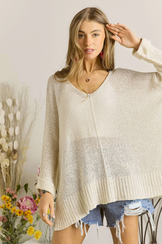 The Sally Sweater in Ivory