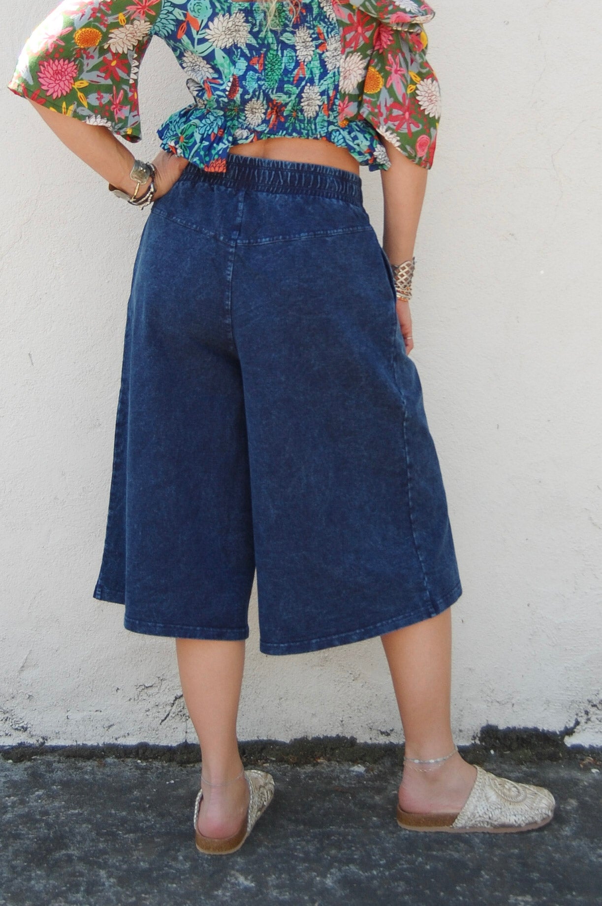 Garlan Culottes in Denim Blue