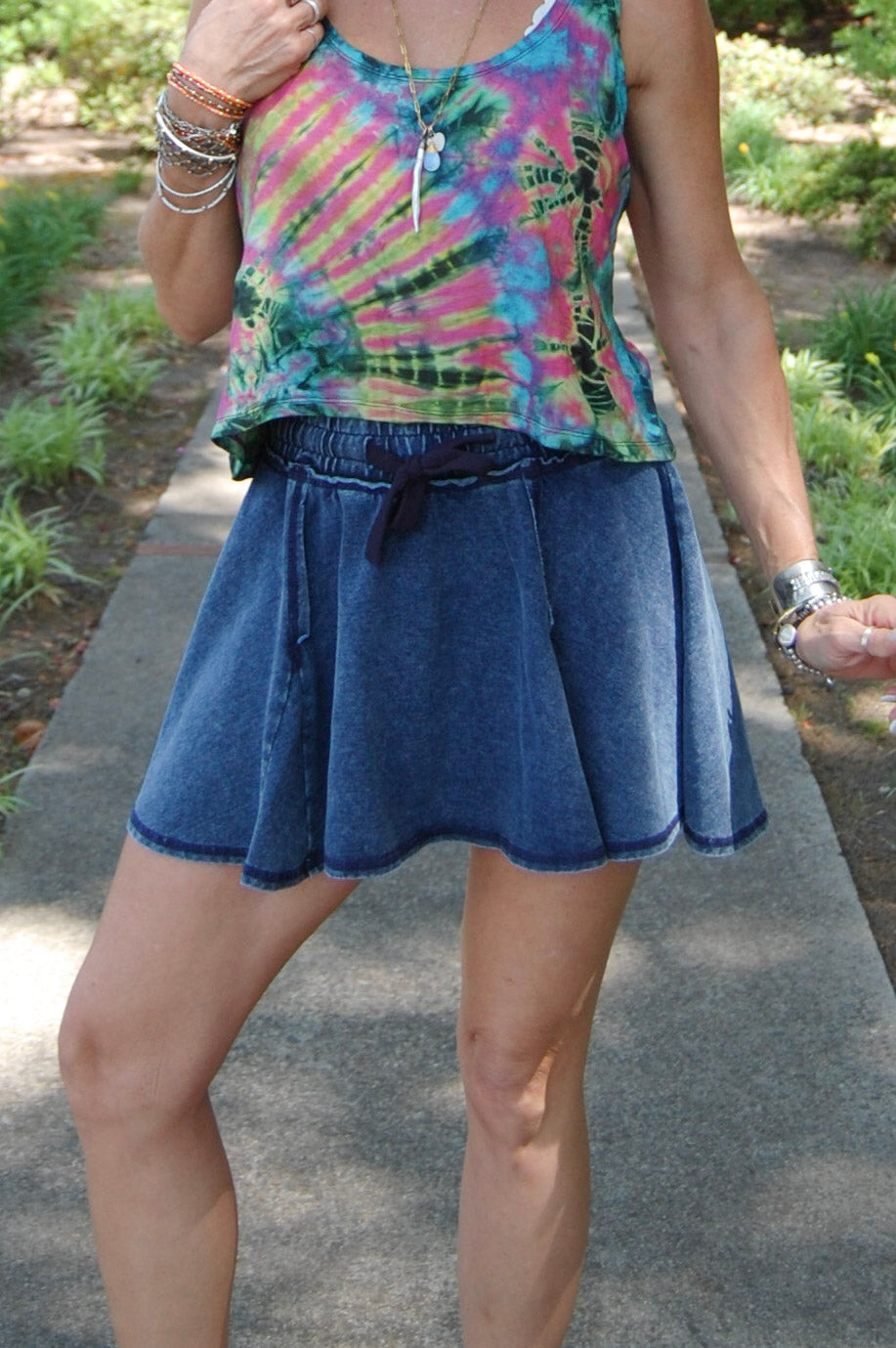 The Miley Mini Skirt in Demin Blue