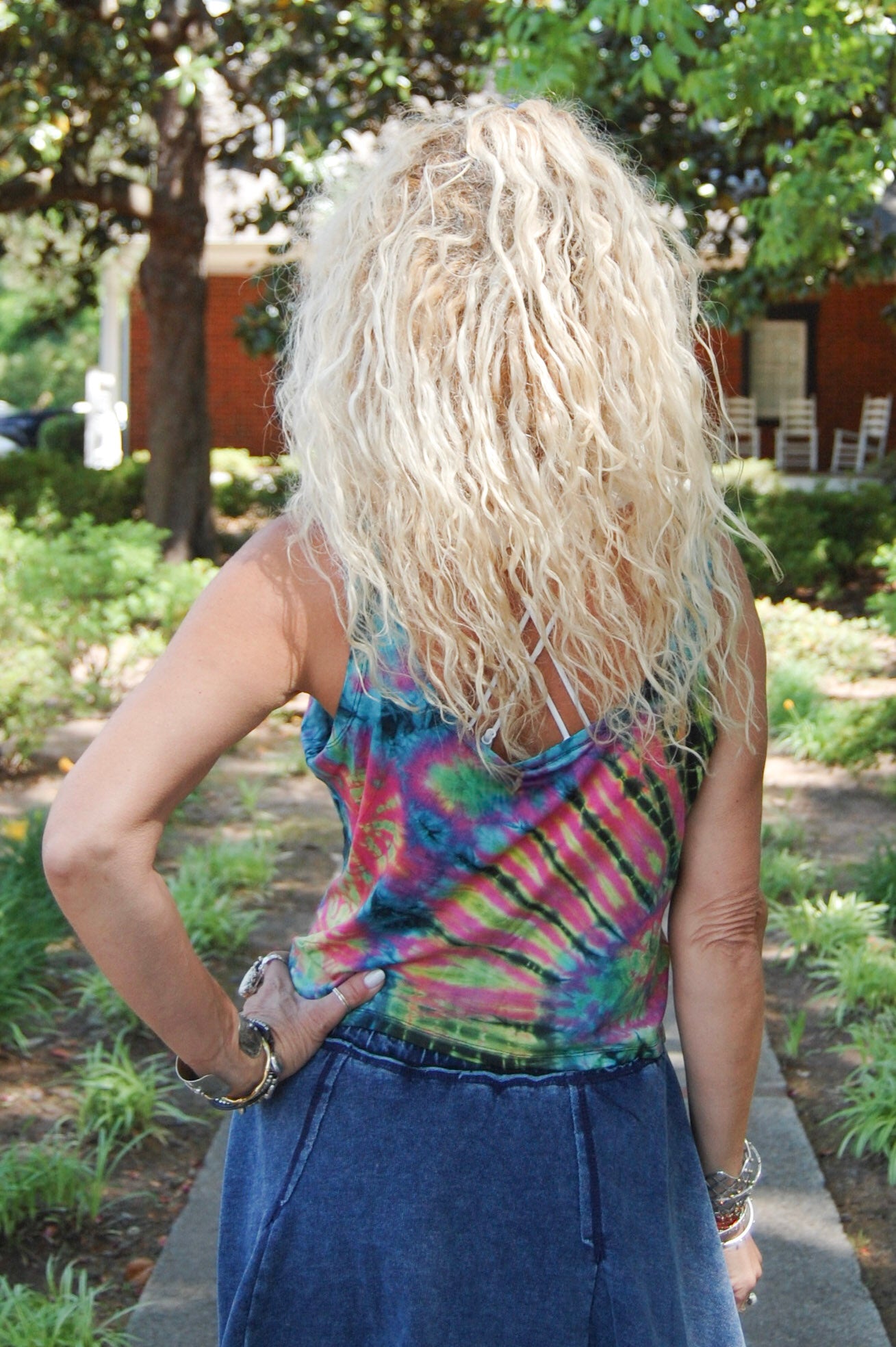 The Lenora Crop Top in Multi Tie Dye