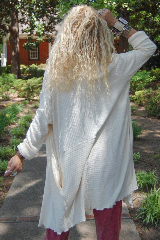 Final Sale-The Tia Duster in Ivory Cream