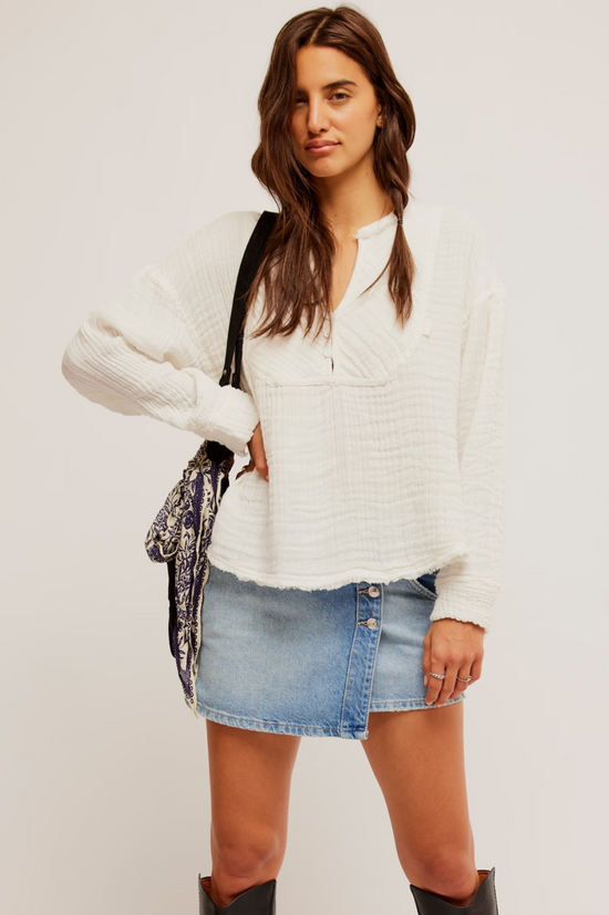 Free People - Easy Sunday Top in Optic White