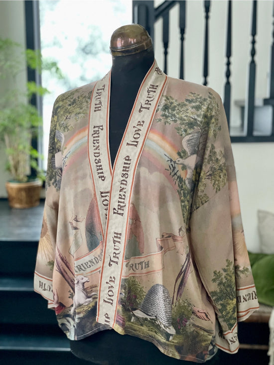Friendship Love & Truth Vintage Wash Kimono