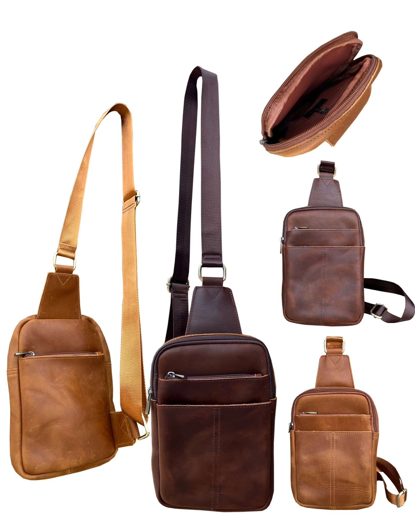 Crazy Horse Crossbody Travel Bag