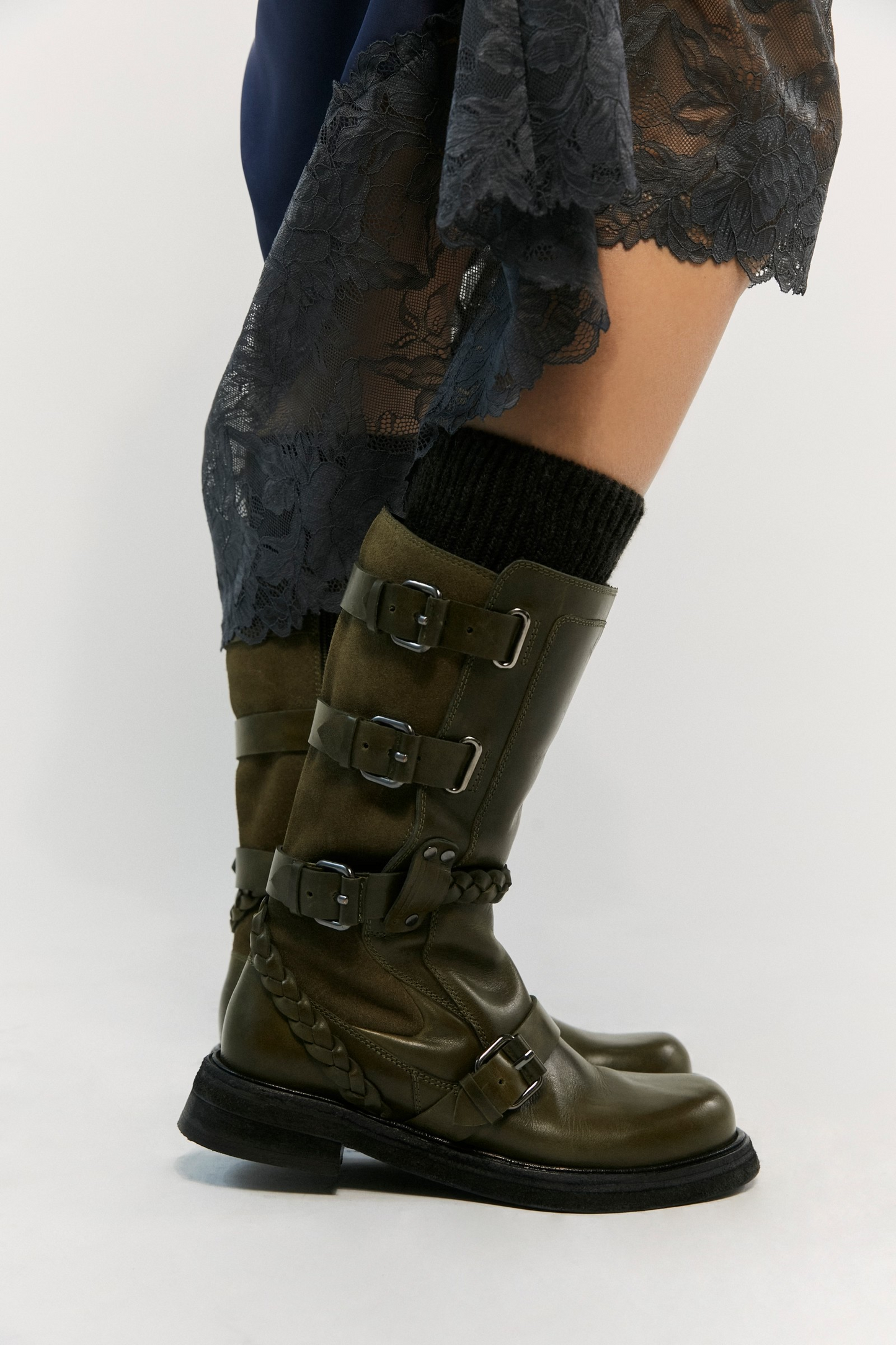 Free People - Billie Buckle Boot in Forest