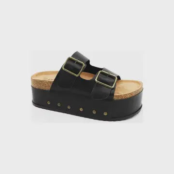 Platform Sandals in Black