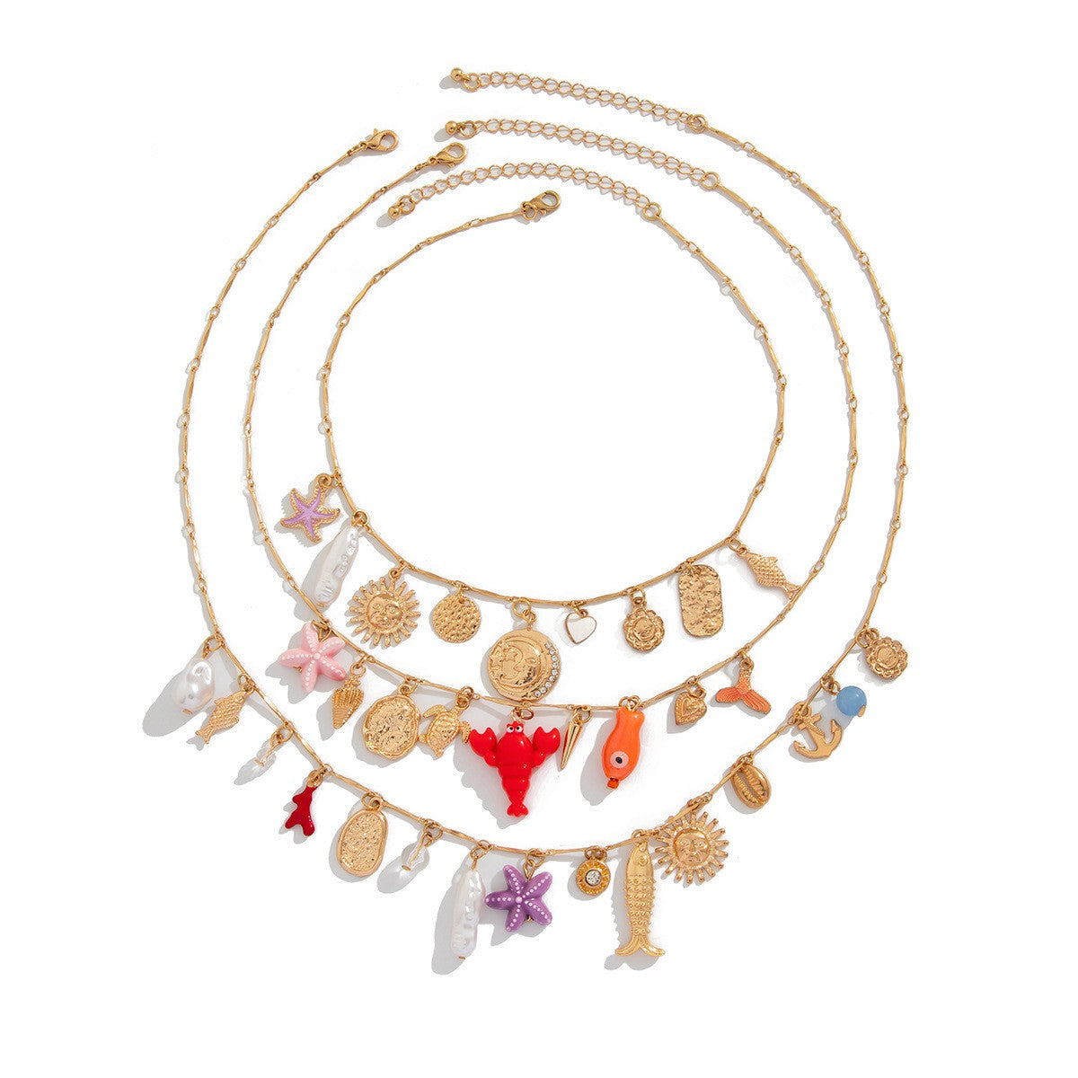 Beachy Sun and Moon Necklace