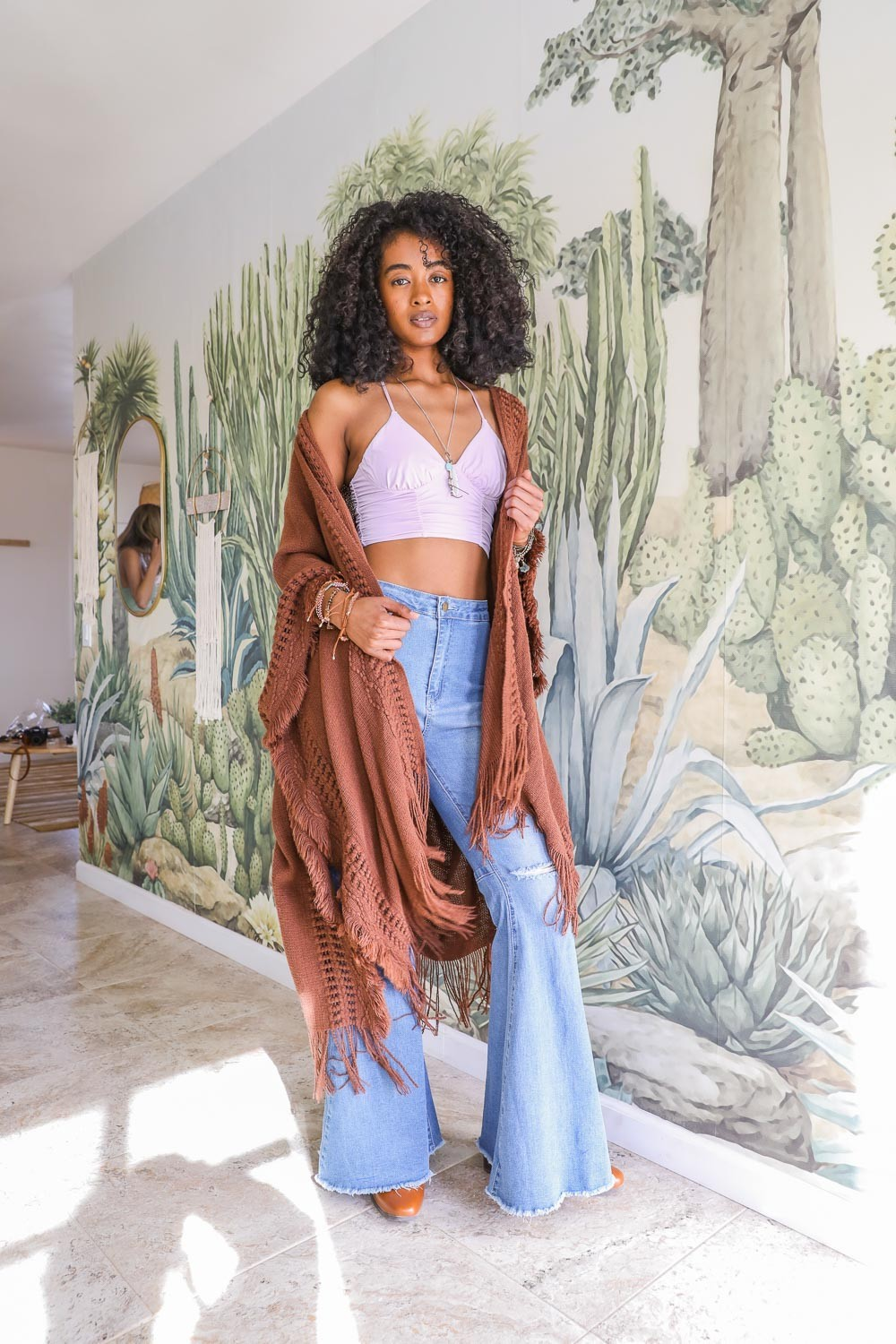 The Julianna Kimono in Brown