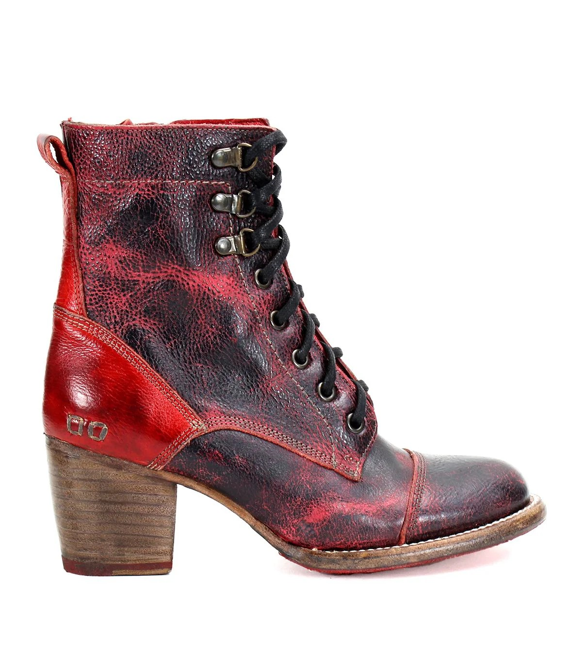 Bed Stu Judgement Boot in Red Black Delux