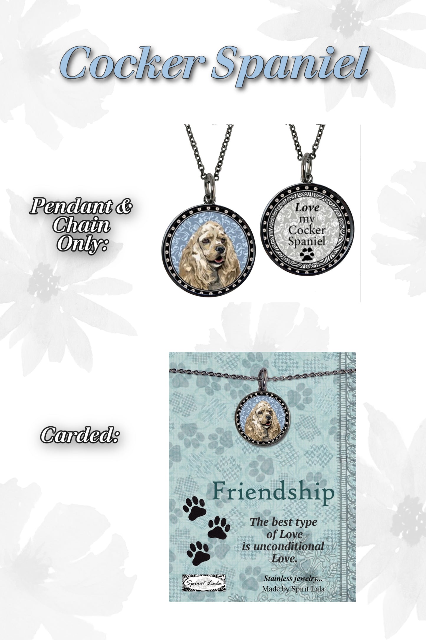 Spirit Lala: Dog Breed Pendant Necklace