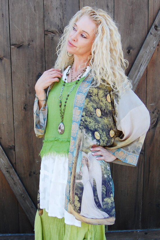 Load image into Gallery viewer, Tree of Life Matinee Kimono
