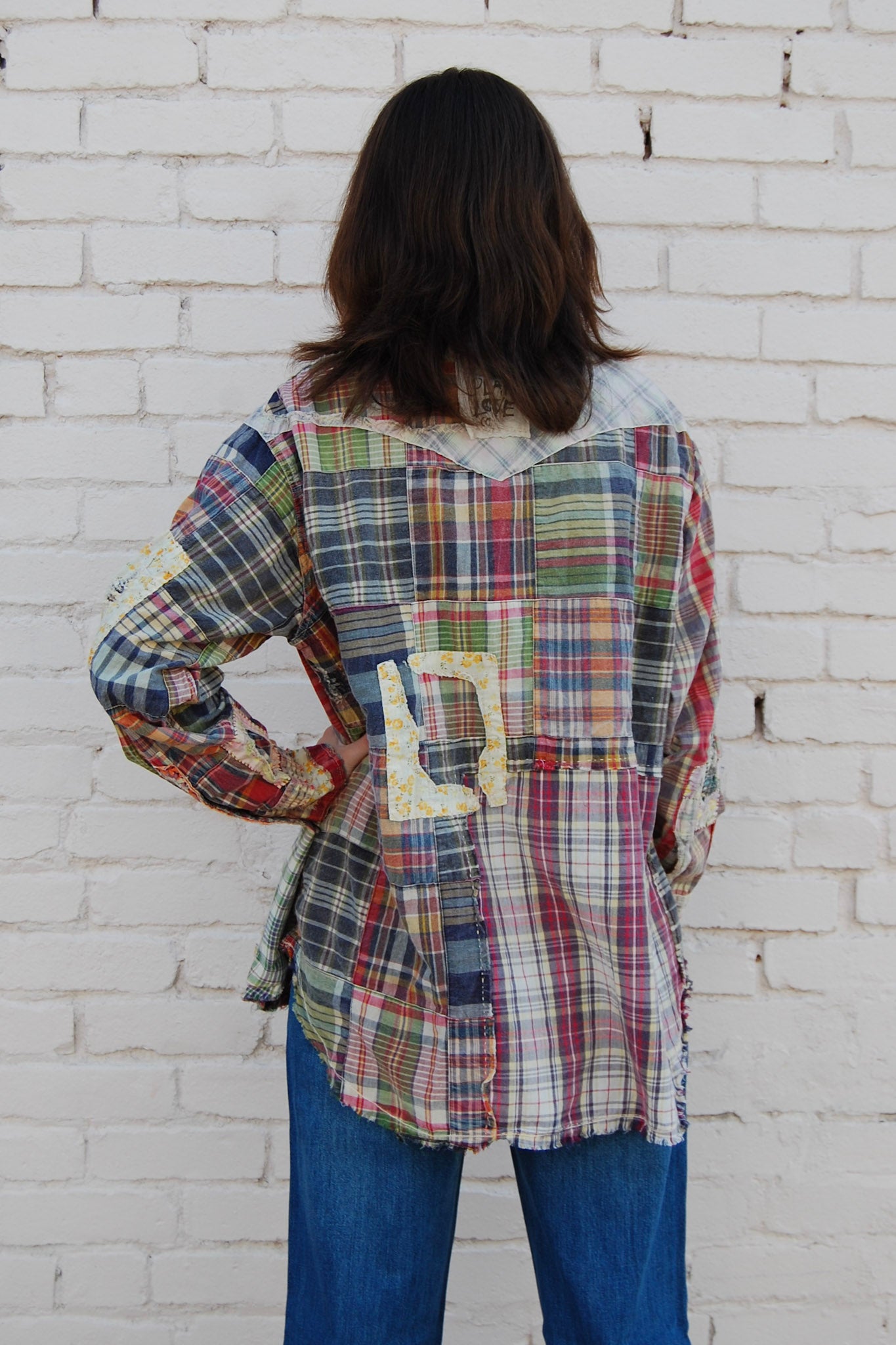 Magnolia Pearl Patchwork Kelly Western Shirt in Madras Rainbow