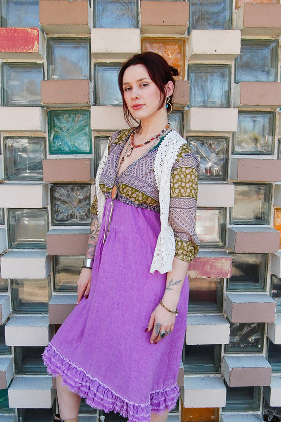 Load image into Gallery viewer, Frannie Fringe Dress in Magenta
