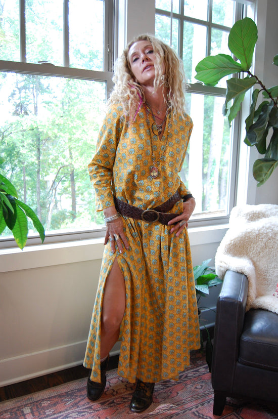 Calypso Dress in Mustard