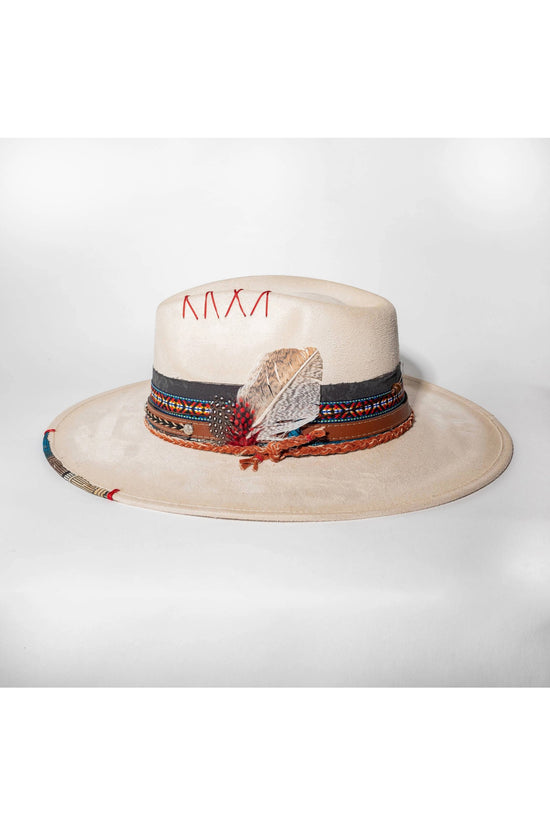 Cochella Cowgirl Brim Hat in Ivory