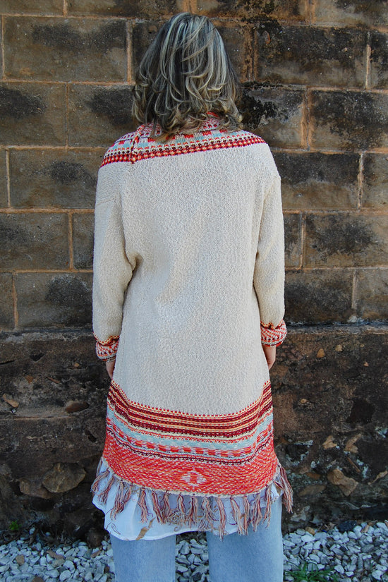 Tammi Tribal Cardigan in Beige