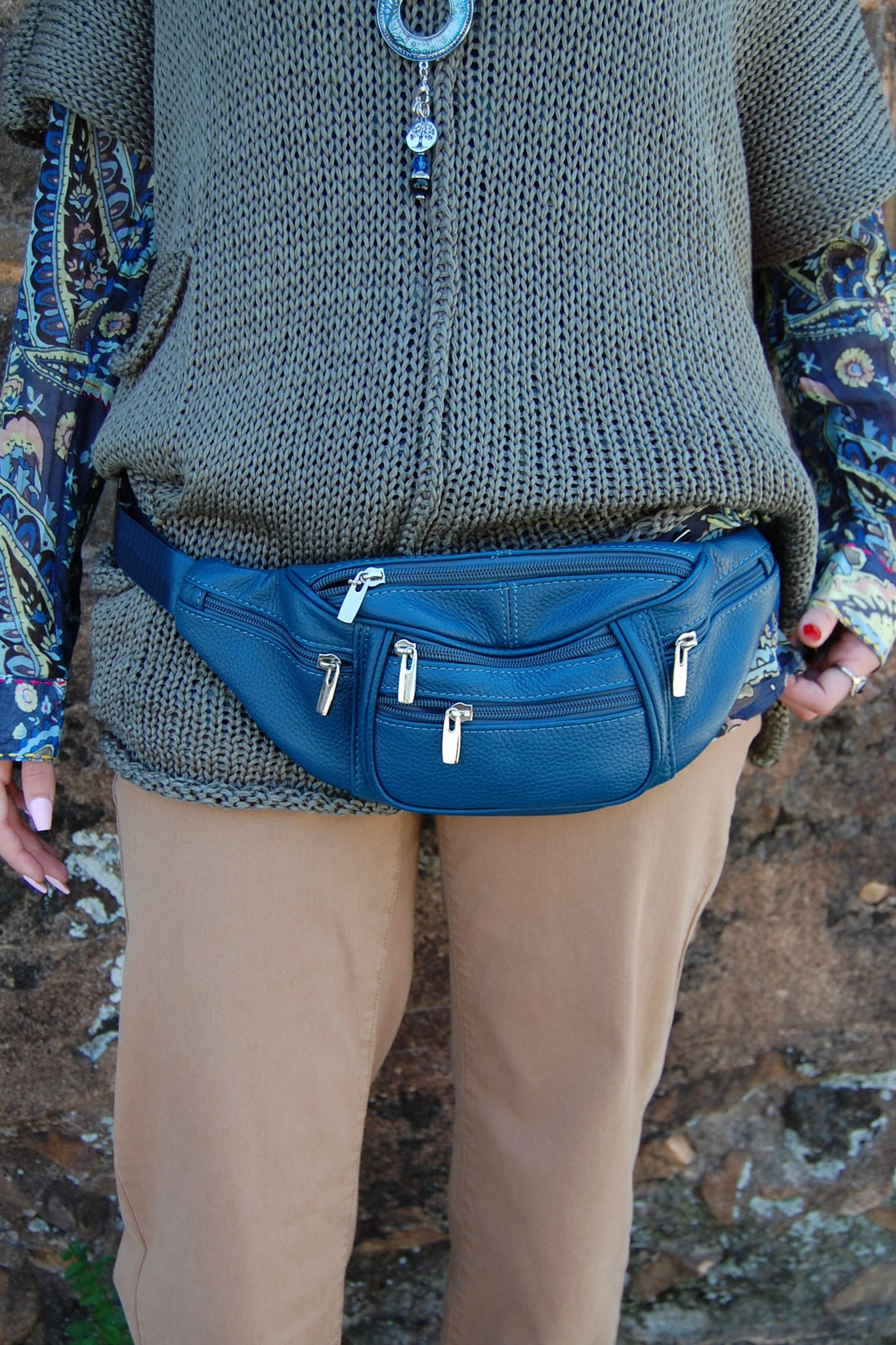 Maia Mini Fanny Pack in Navy