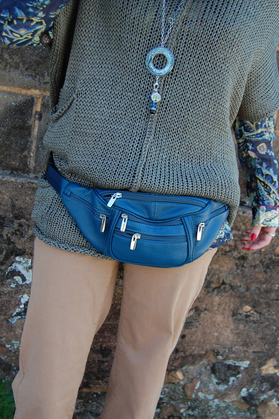 Maia Mini Fanny Pack in Navy