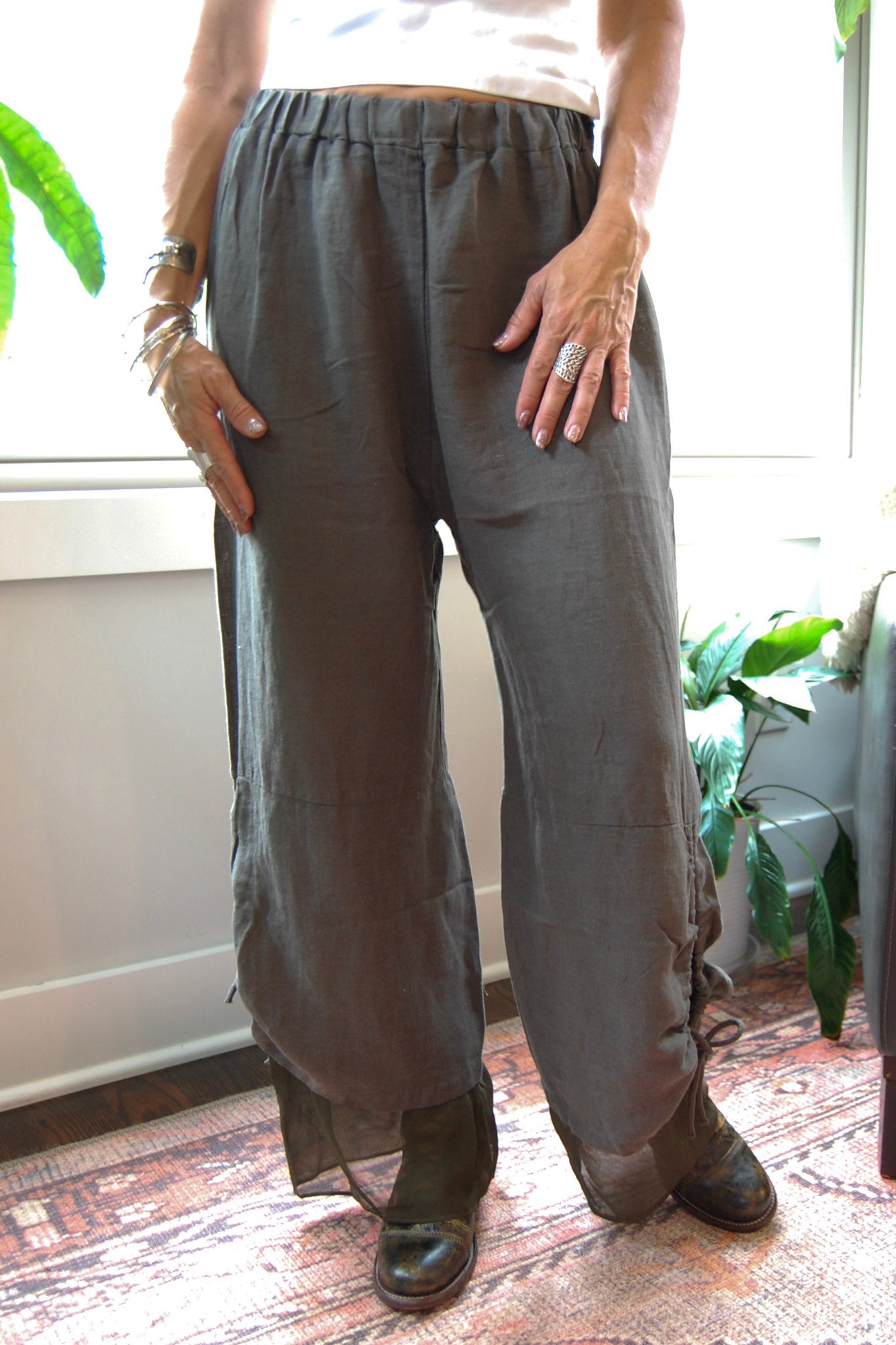 Francesca Cinche Pant in Slate Grey