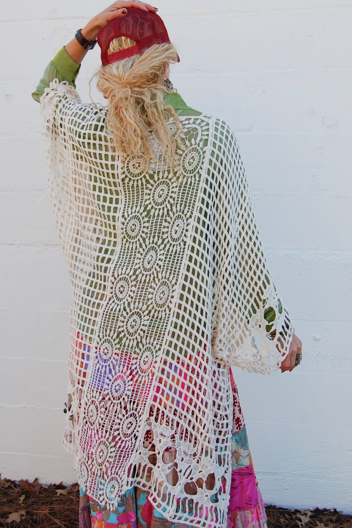 Candy Crochet Kimono in Natural