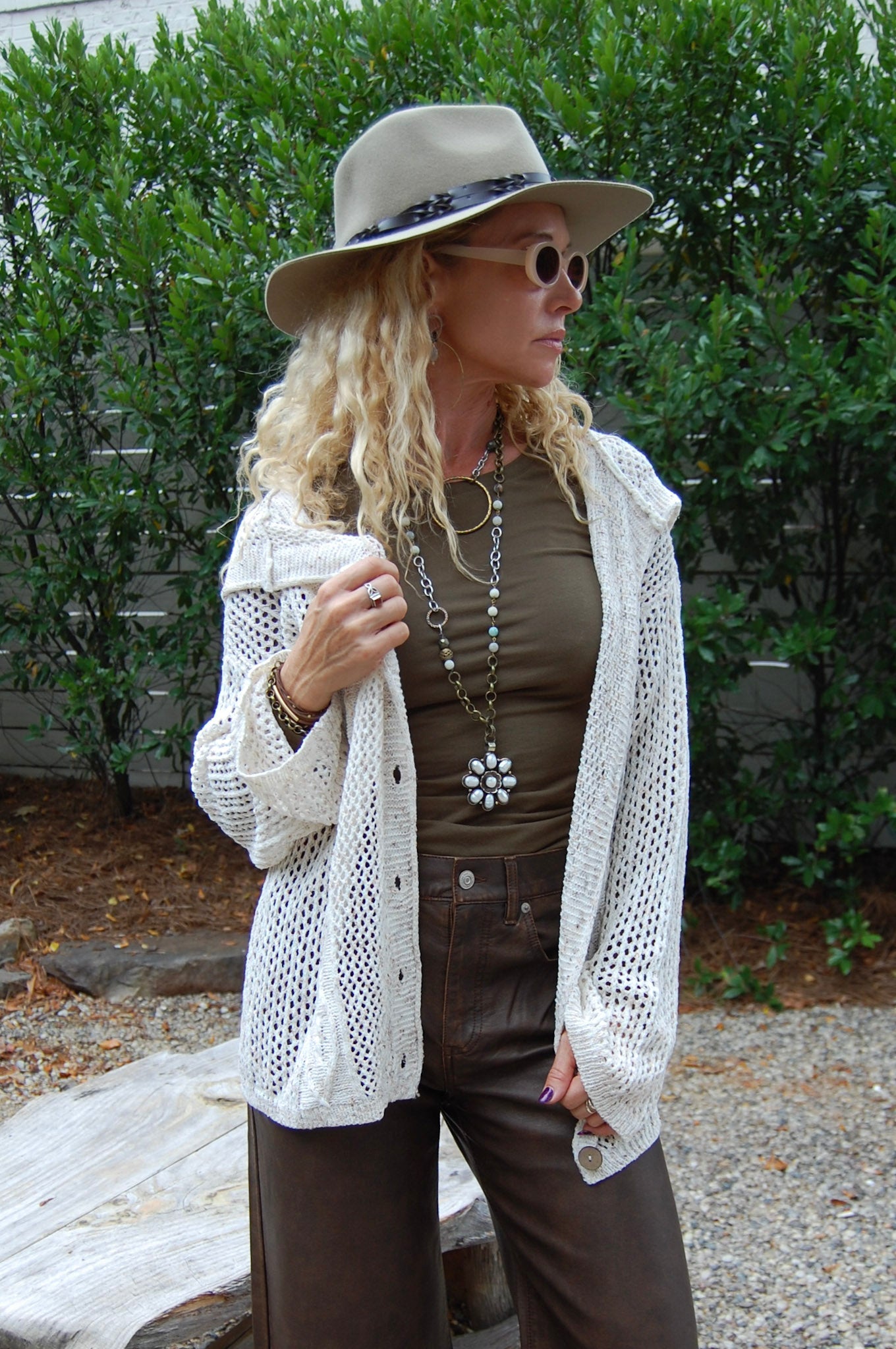 Cove Knitted Cardi in Nut Milkshake