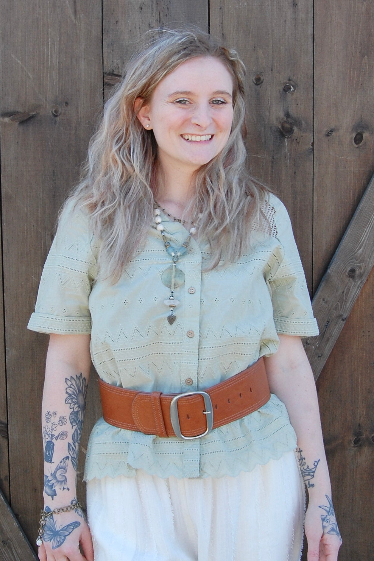 Raglan Lace Top in Sage