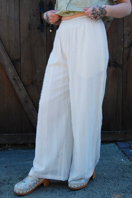 Load image into Gallery viewer, The Desi Stripe Pants in Off White
