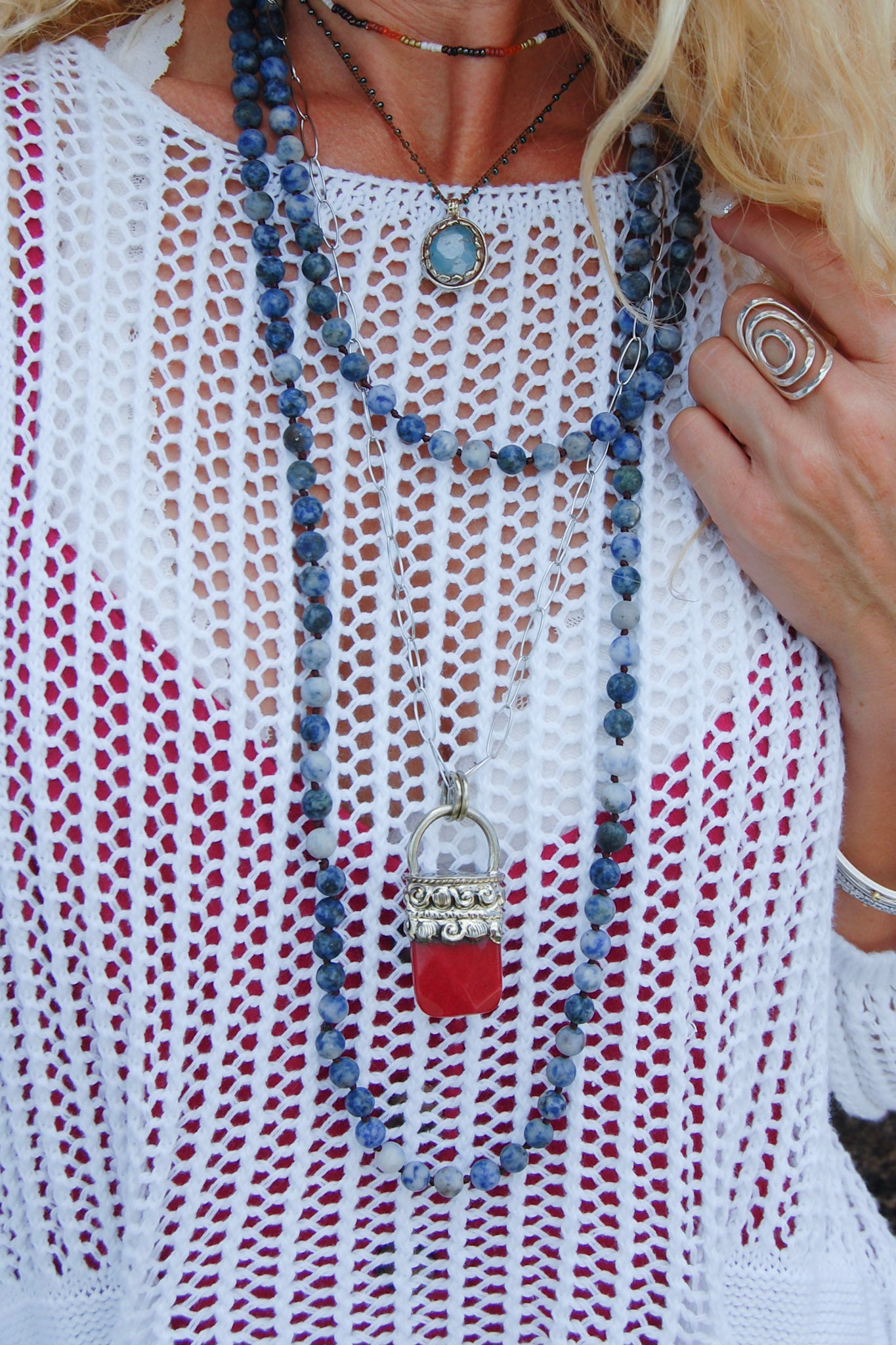 Spirit Lala Vintage Coin: The Remi Ruby Lock Necklace