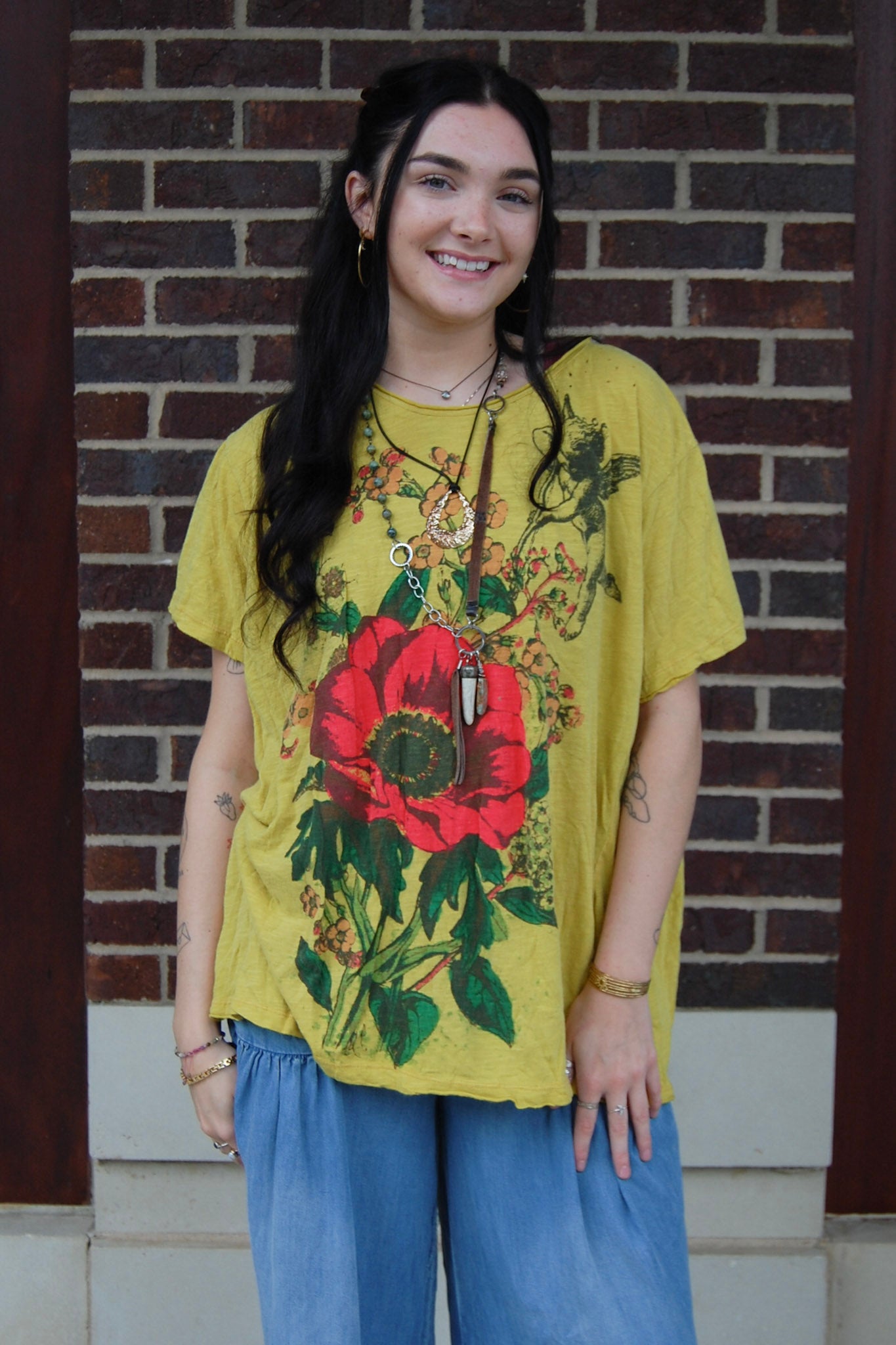 Magnolia Pearl Cherub Poppy Tee in High Visibility