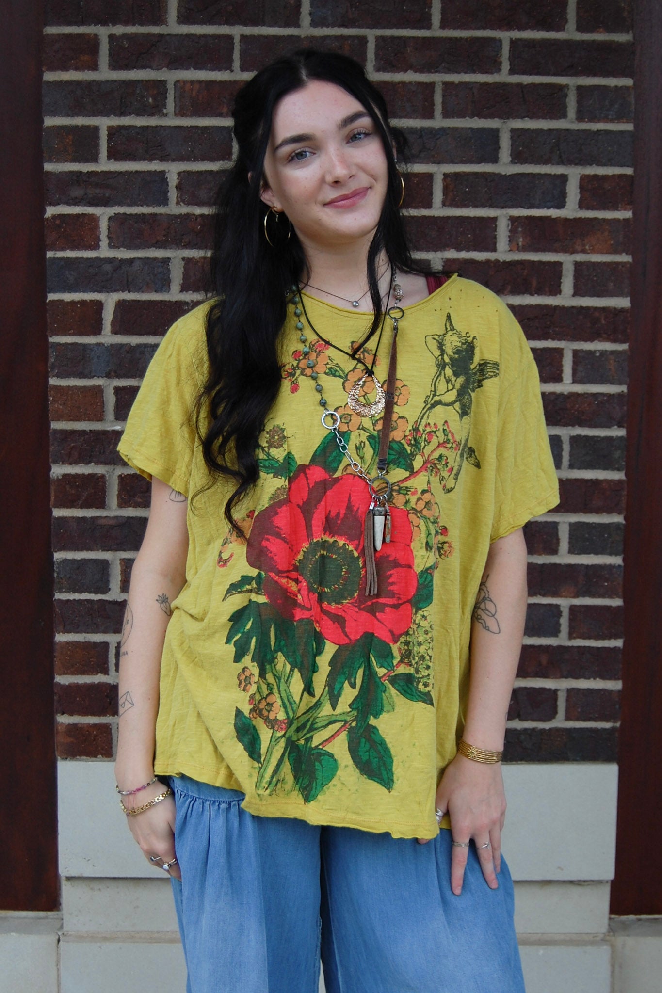 Magnolia Pearl Cherub Poppy Tee in High Visibility