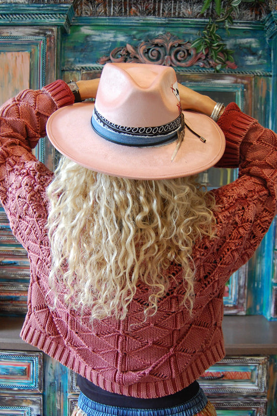 Danielle Cowgirl Hat in Light Pink