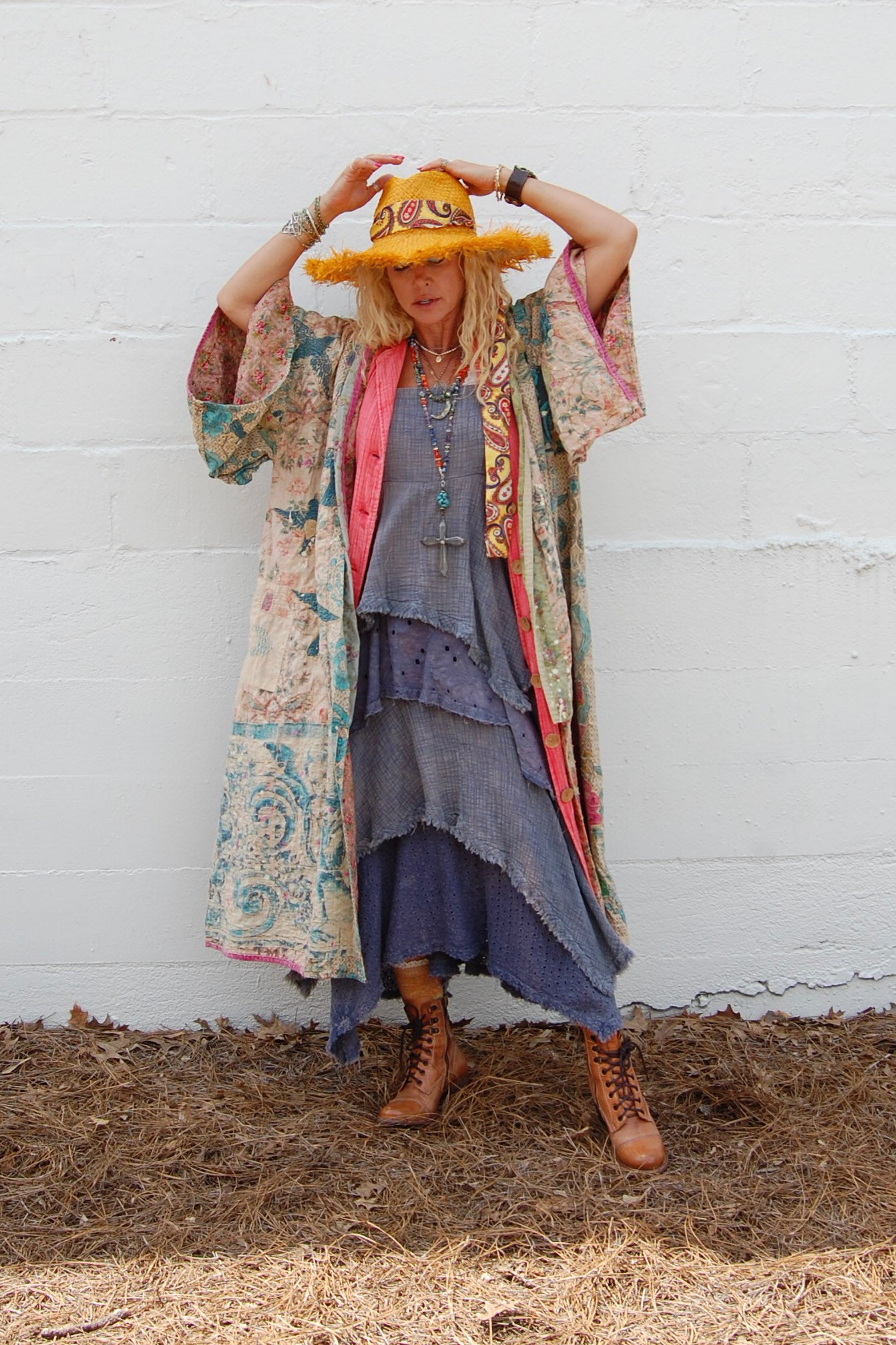 Piecewise Dash Kimono in Zazu