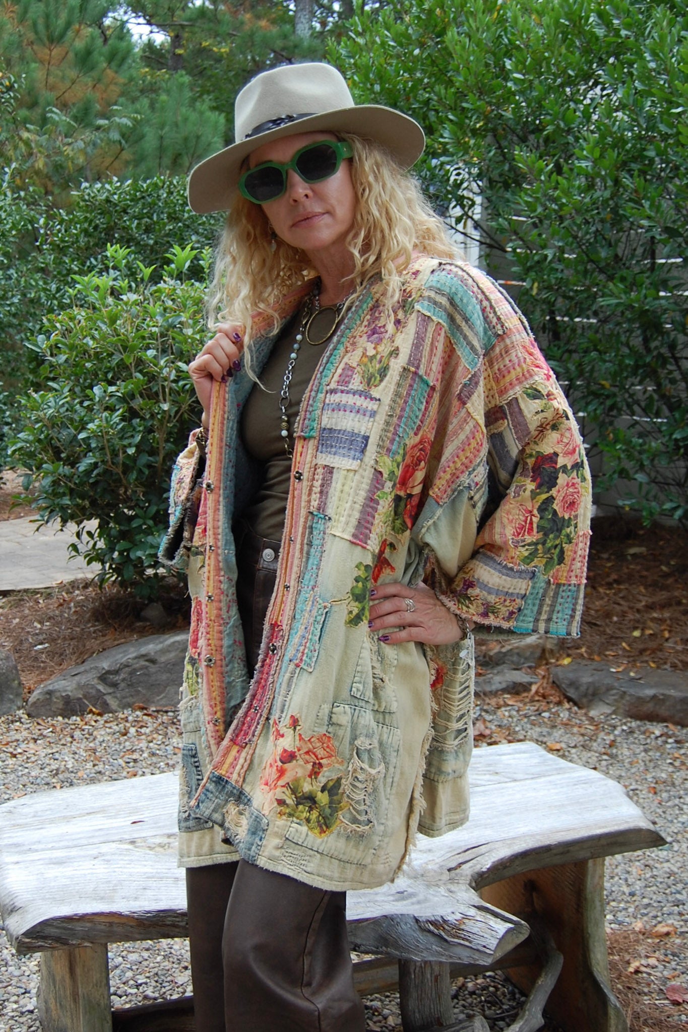 Magnolia Pearl Denim Hippie Kimono in Tulum