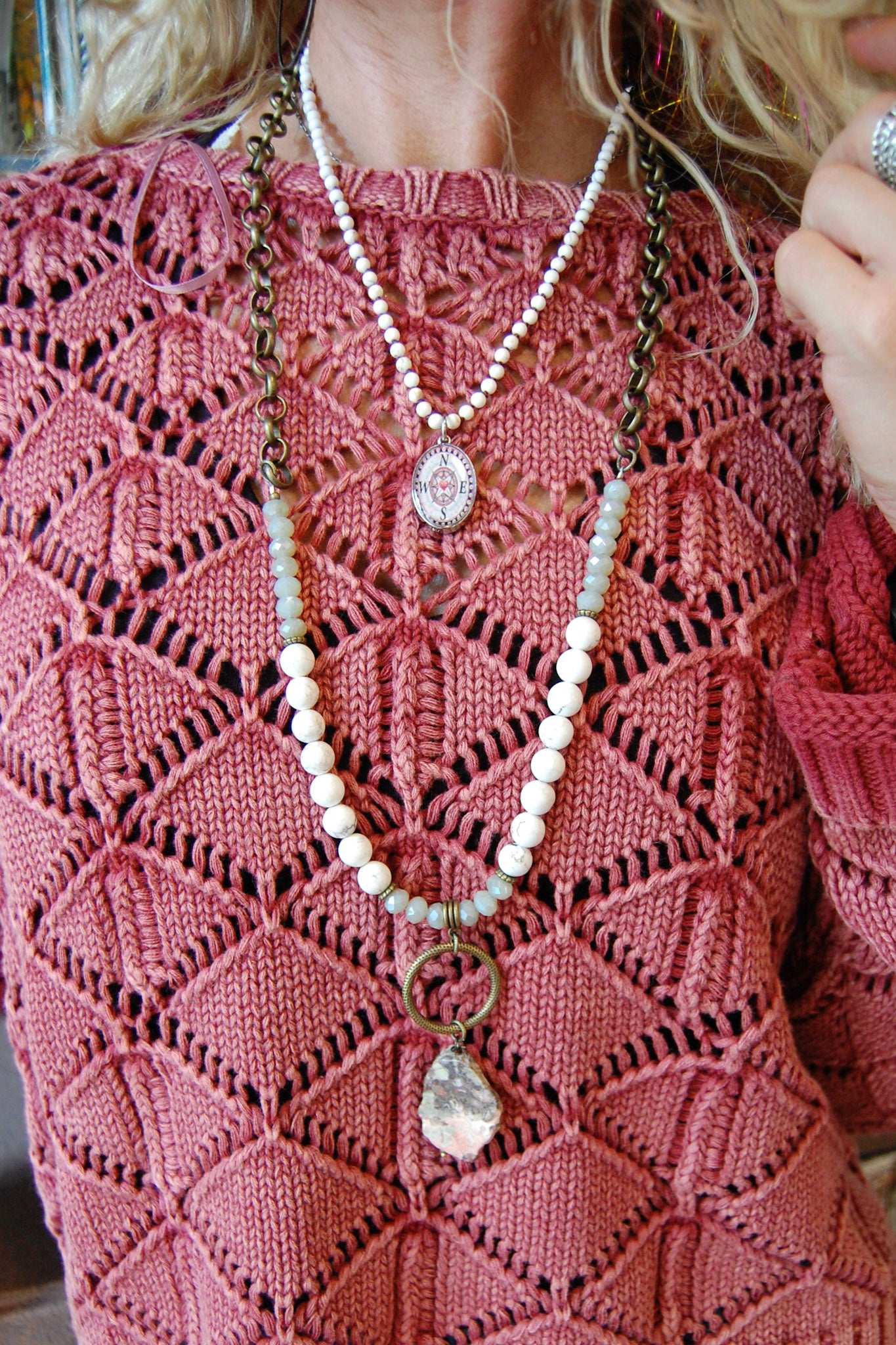 The Natural Sage & Agate Necklace