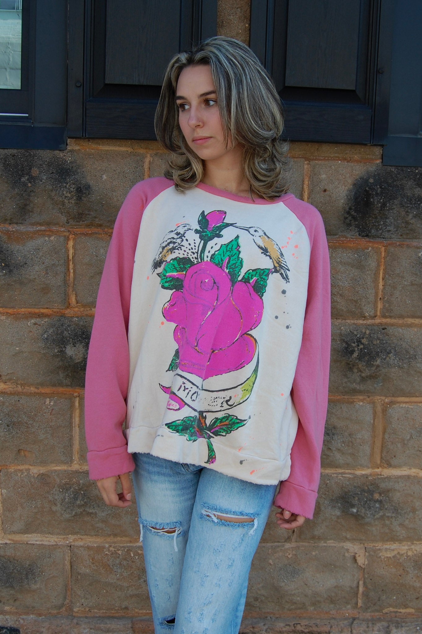 Magnolia Pearl Abbeyrosa Richi Sweatshirt in Petal