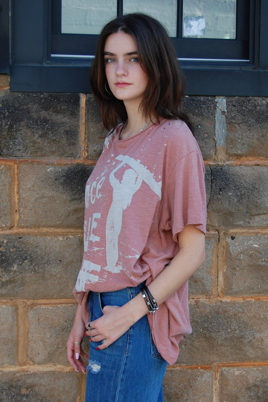 Magnolia Pearl Peace, Love and Surf Tee in Bisou