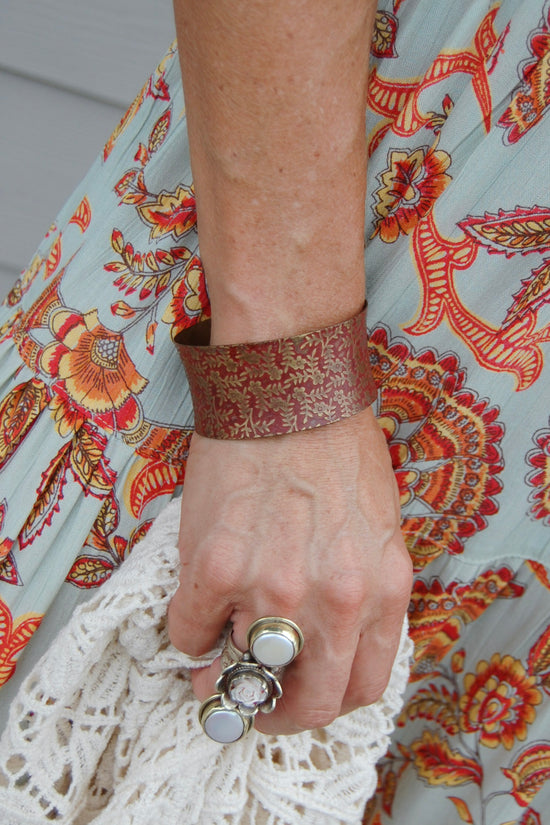 Anju Mandi Maroon Patina Cuff Bracelet