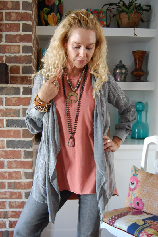 The Skye Cardigan in Light Grey