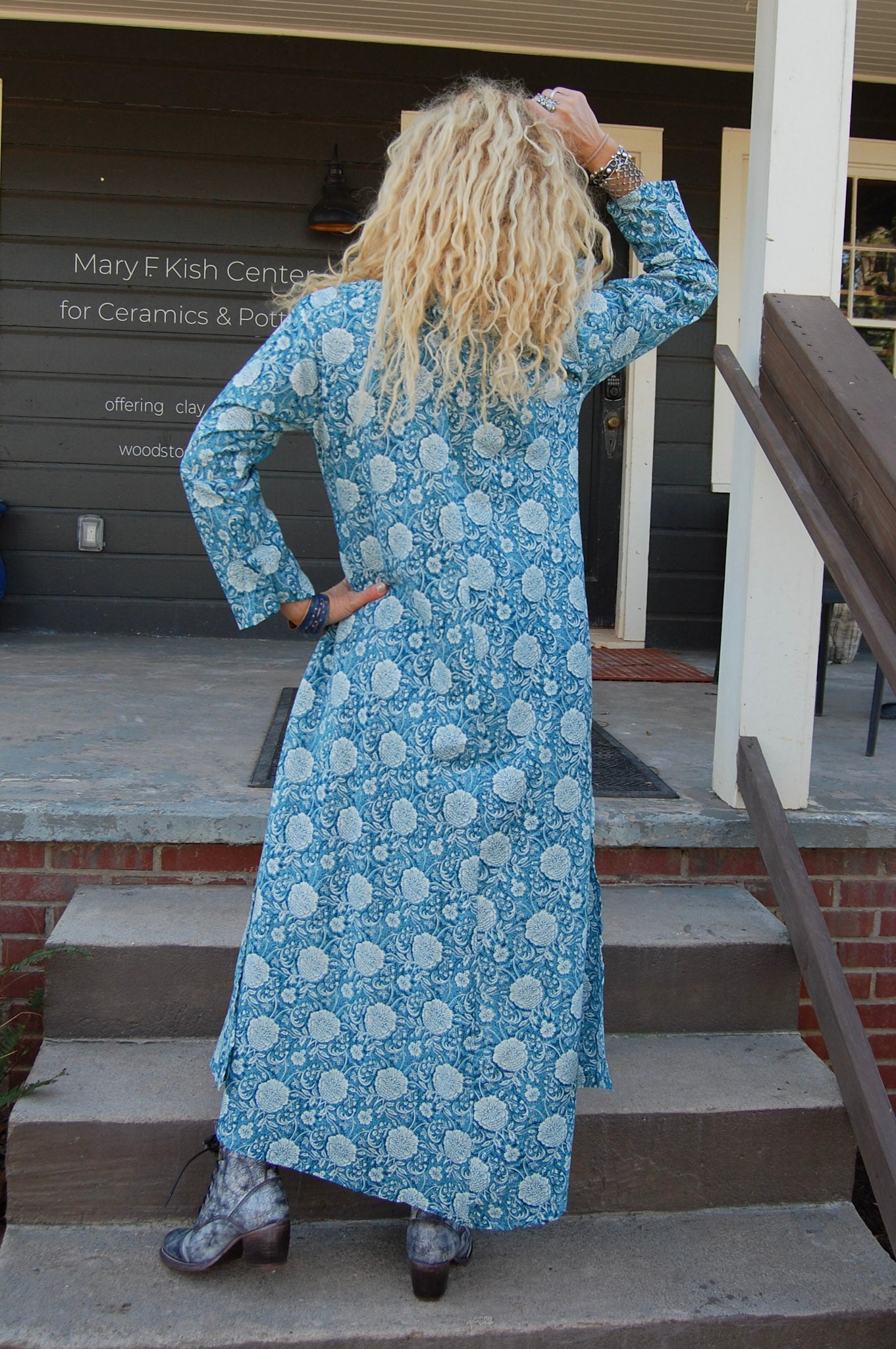 Calypso Flora Dress in Blue Flower