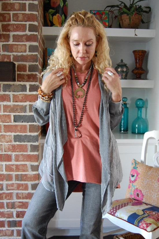 The Skye Cardigan in Light Grey