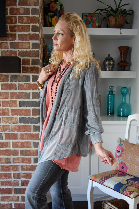 The Skye Cardigan in Light Grey