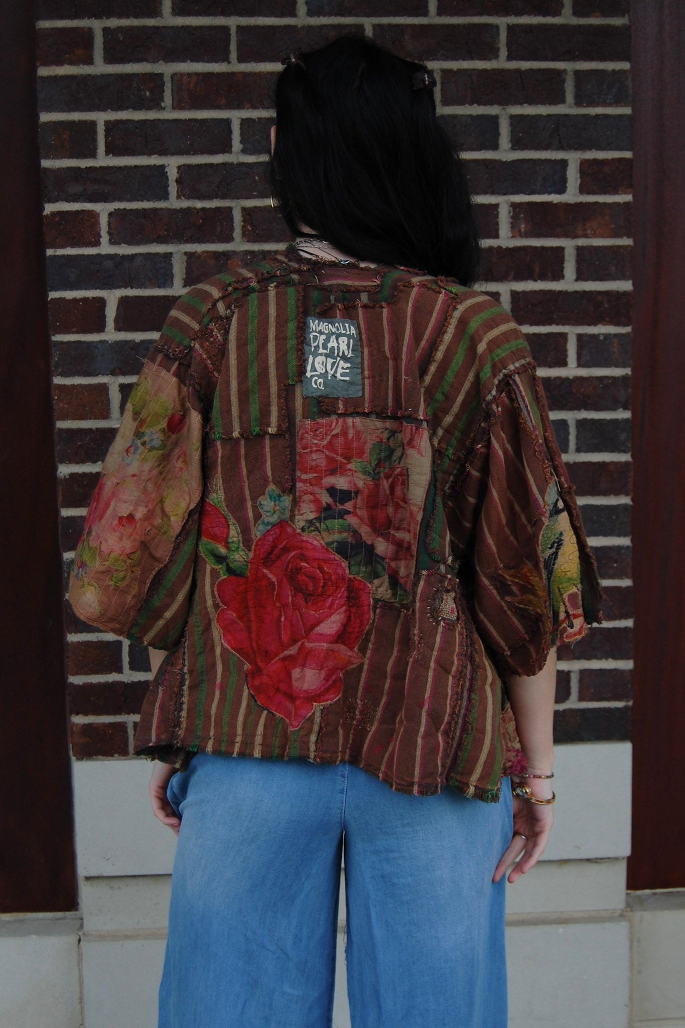 Magnolia Pearl Patchwork Dekker Kimono in Buffalo Soldier