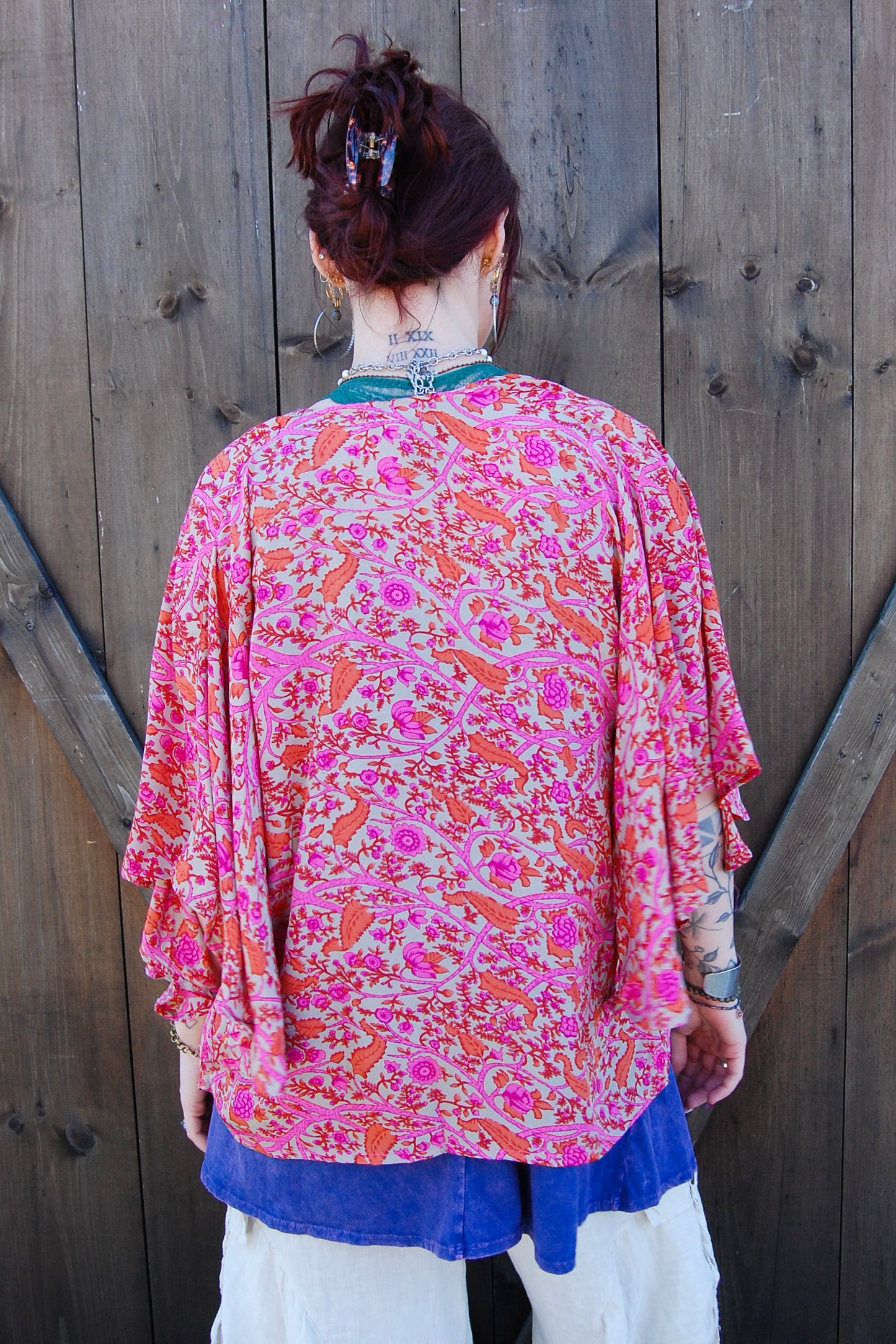 Printed Front Tie Top in Multi