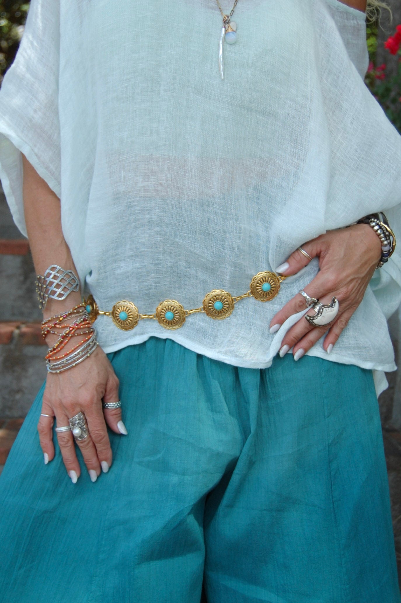 Vintage Waist Chain in Gold Circle