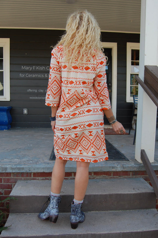 Phoebe Dress in Coral