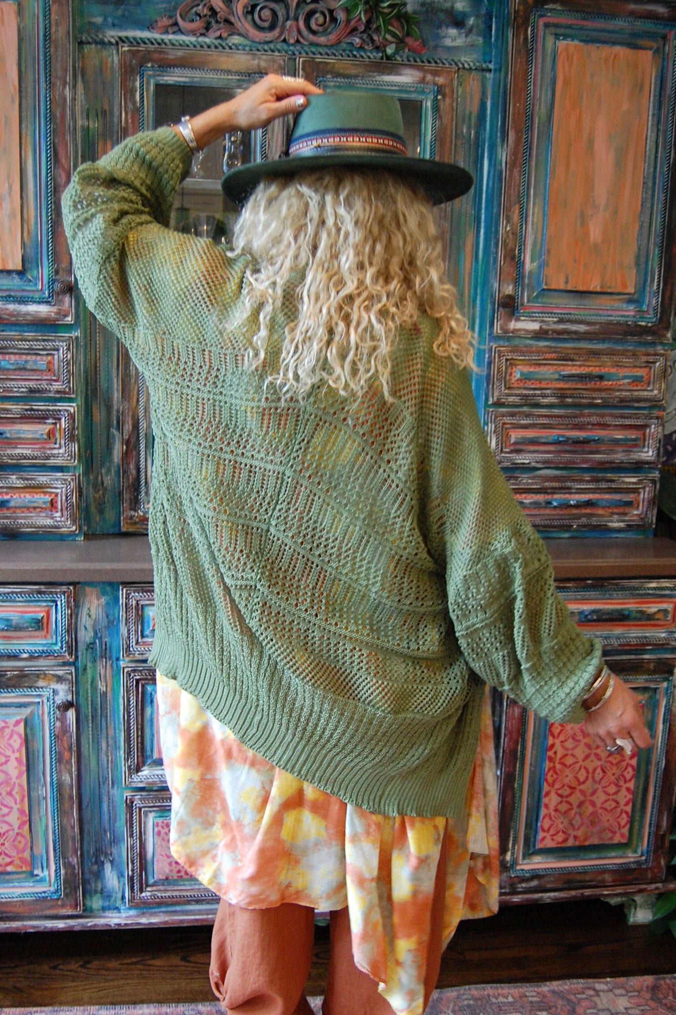 The Simple Throw Cardi in Moss